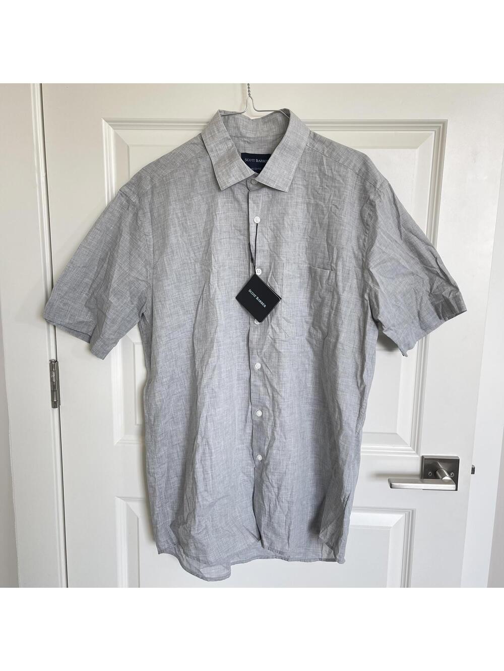 Scott Barber Chambray Short Sleeve Shirt - Large